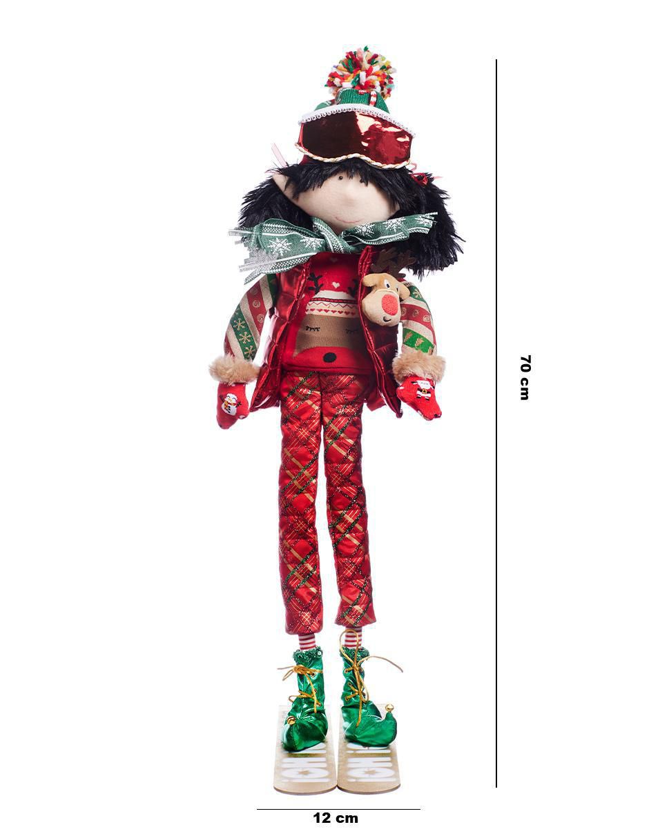Ornamento navidad duende Xmas Ski 5
