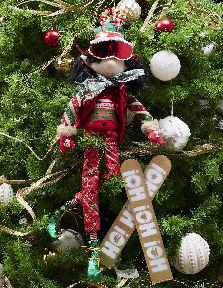 Ornamento navidad duende Xmas Ski 4