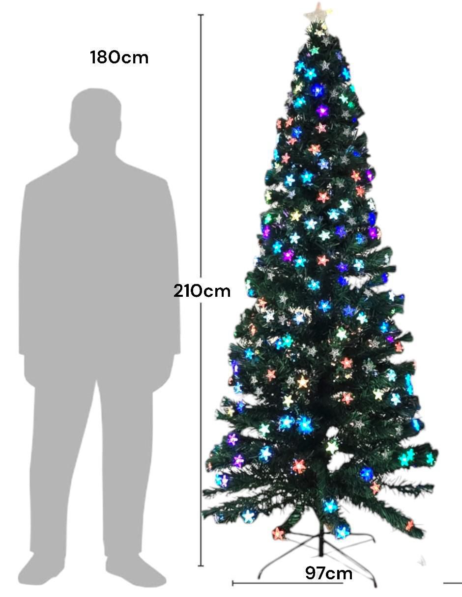 Árbol de navidad Ultrabrillante de plástico con 200 luces
