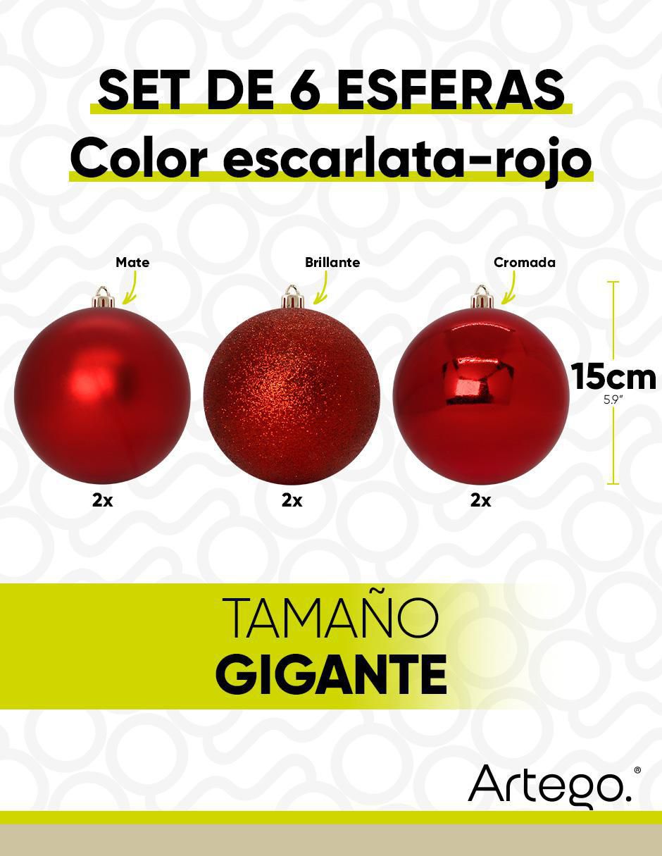 Set de esfera navideña con 6 piezas 6