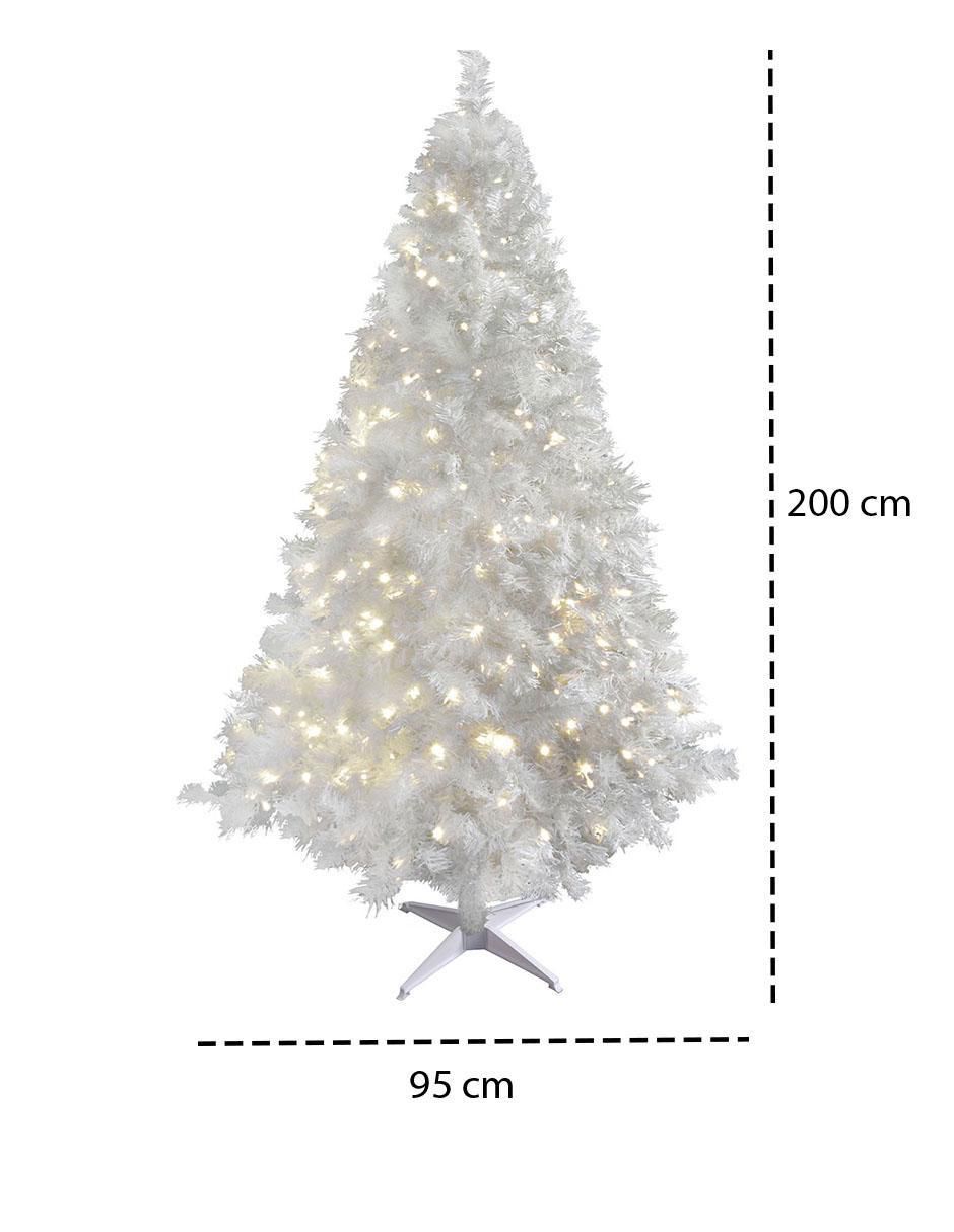 Árbol de navidad de plástico con 300 luces 12