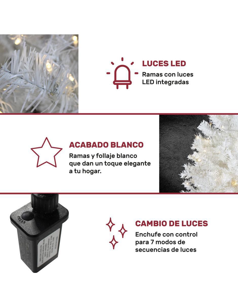 Árbol de navidad de plástico con 300 luces 10