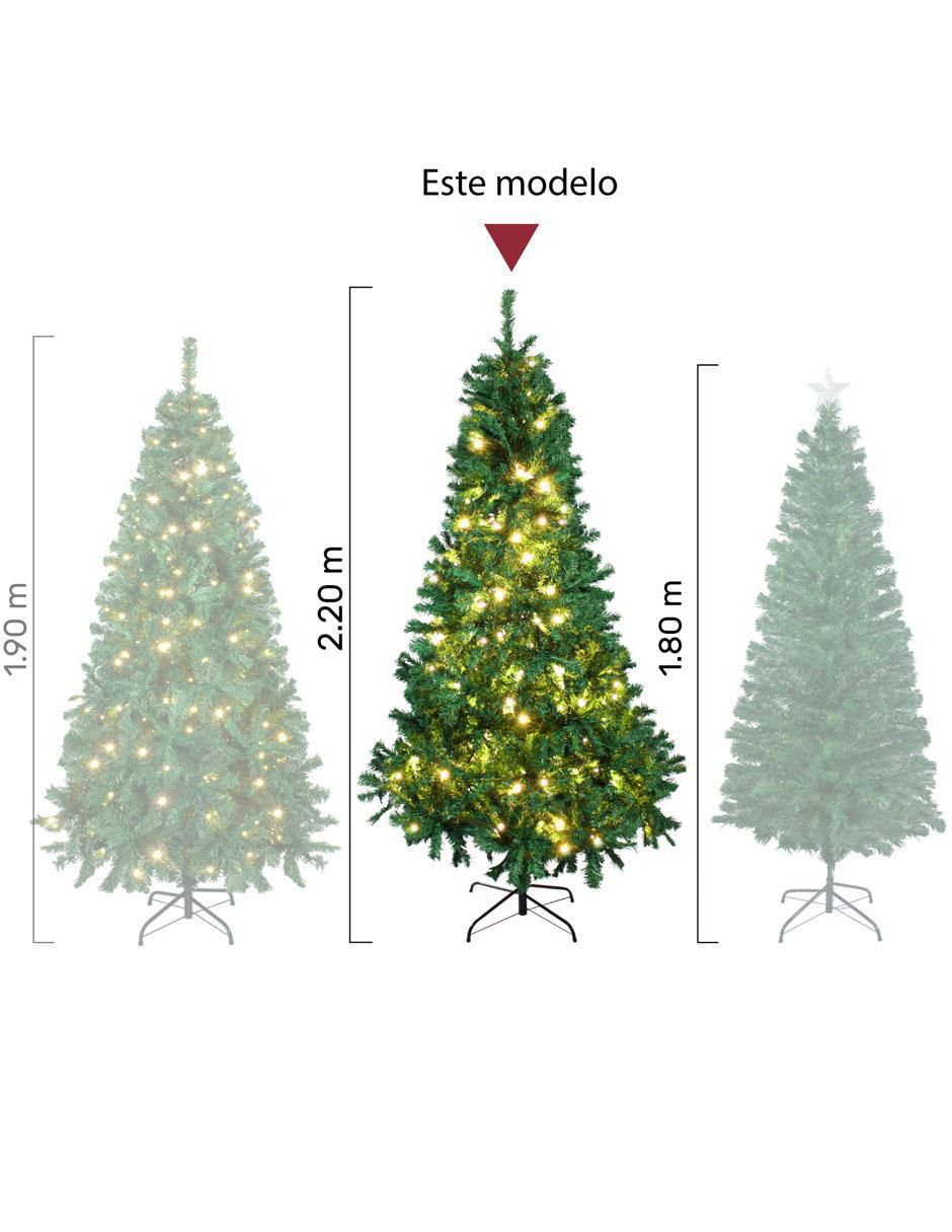 Árbol de navidad de plástico con 400 luces 11