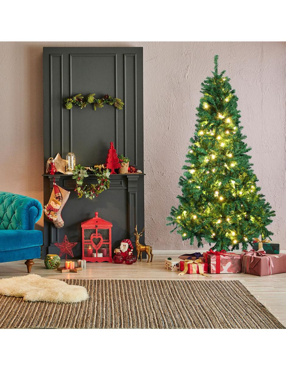 Árbol de navidad de plástico con 400 luces 2
