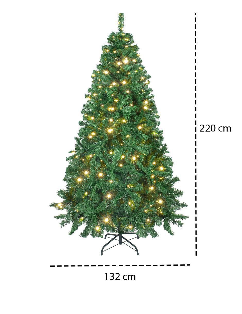 Árbol de navidad de plástico con 400 luces 12