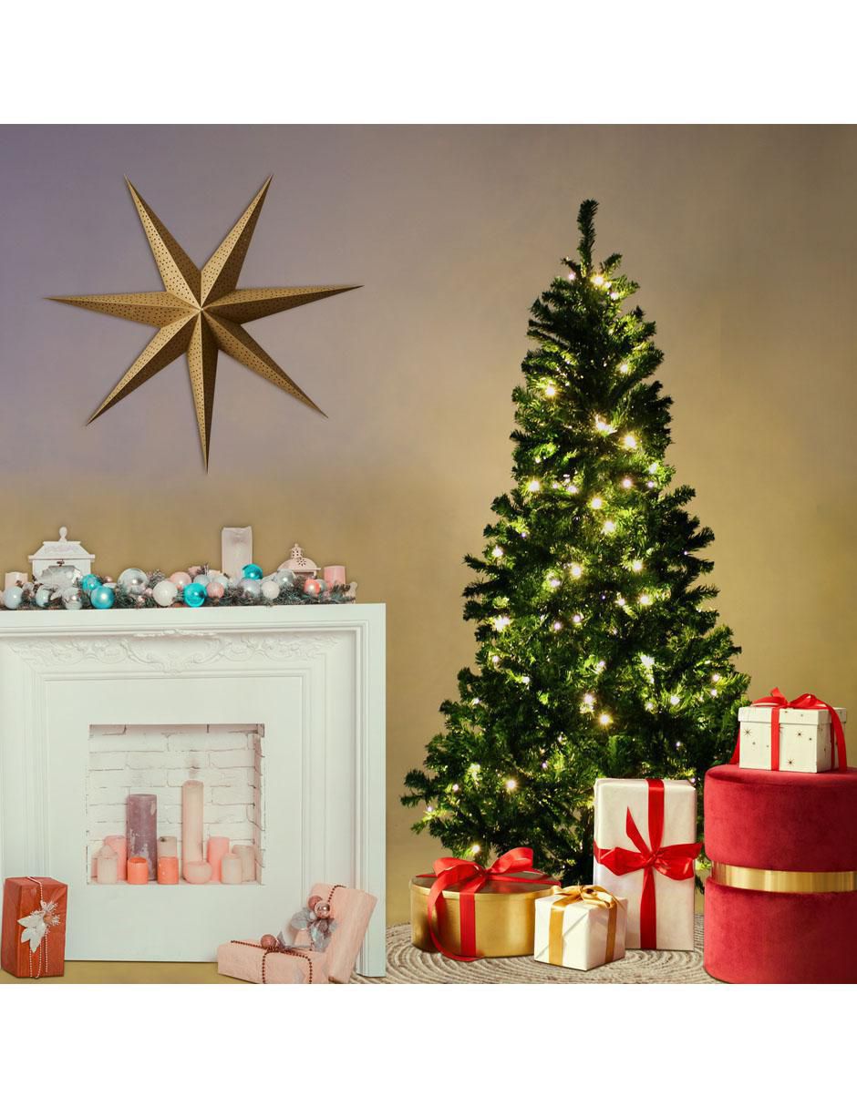 Árbol de navidad de plástico con 400 luces 6