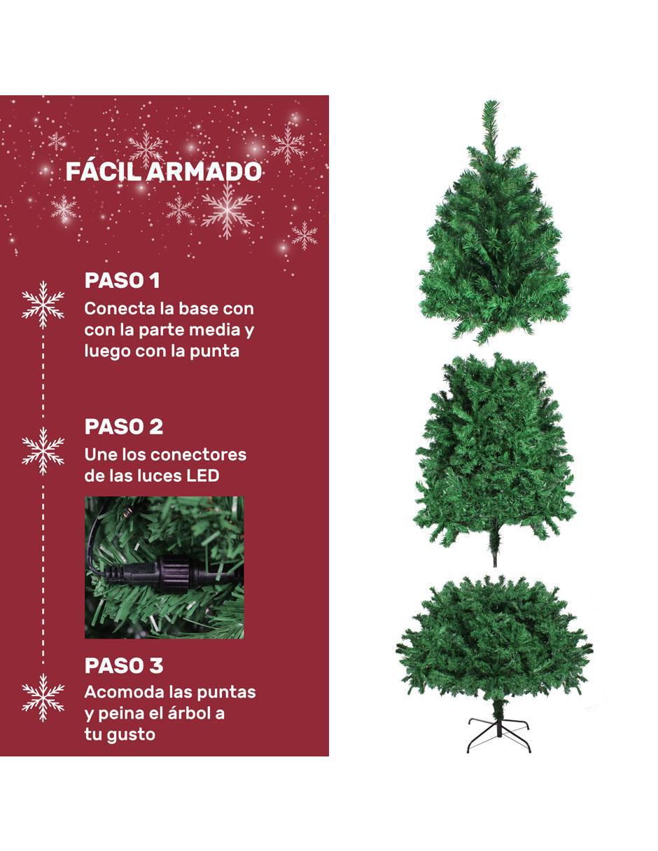 Árbol de navidad de plástico con 400 luces 7