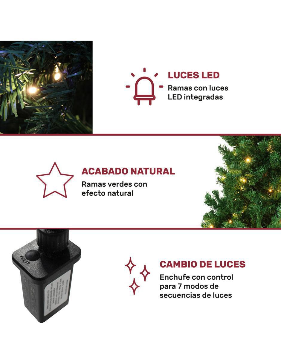 Árbol de navidad de plástico con 400 luces 9