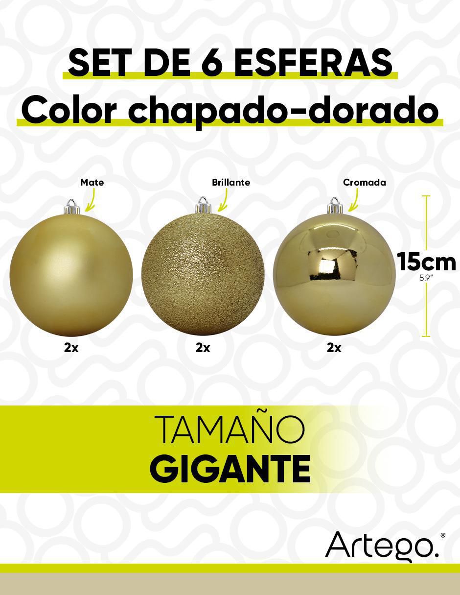 Set de esfera navideña con 6 piezas 6