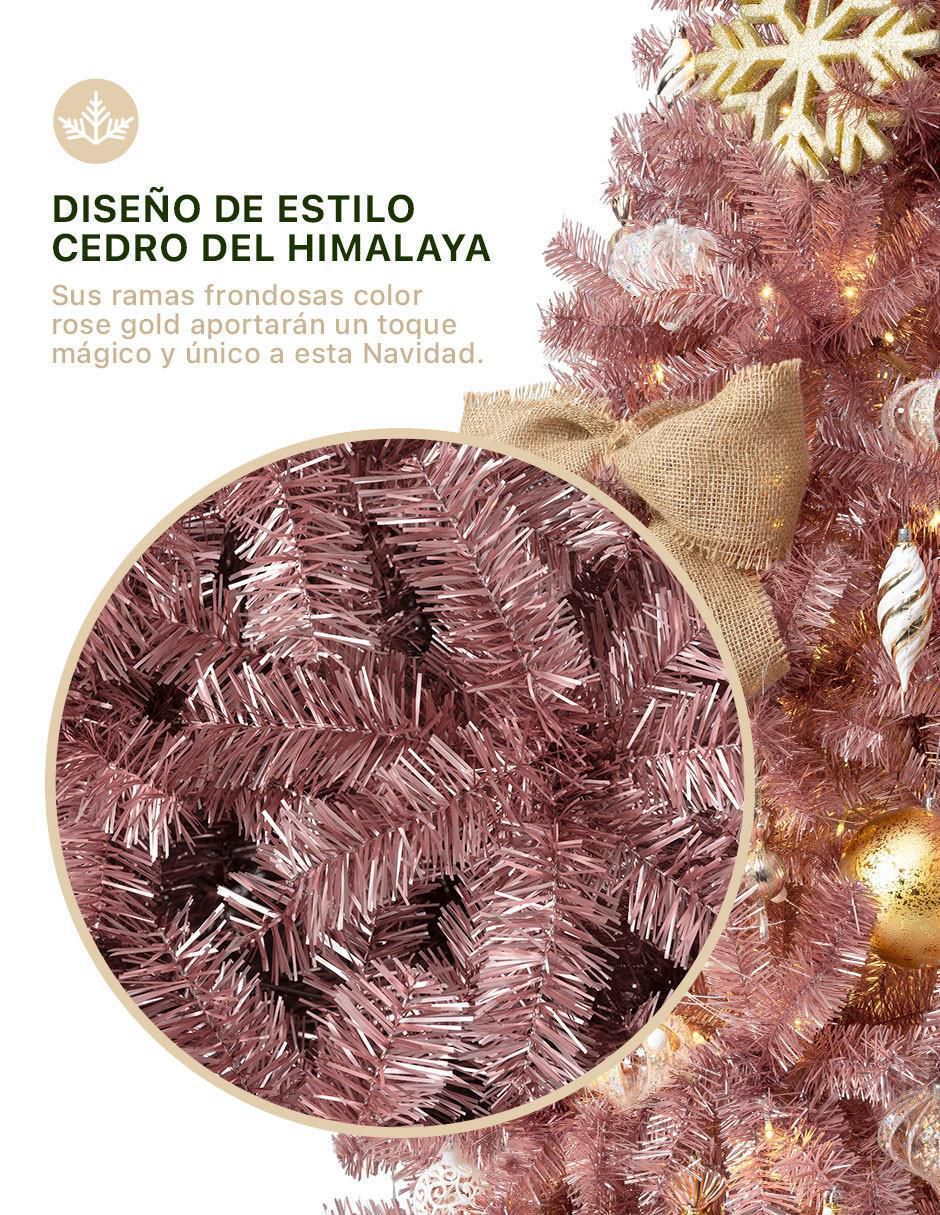 Árbol de navidad Oro Rosa de plástico 2