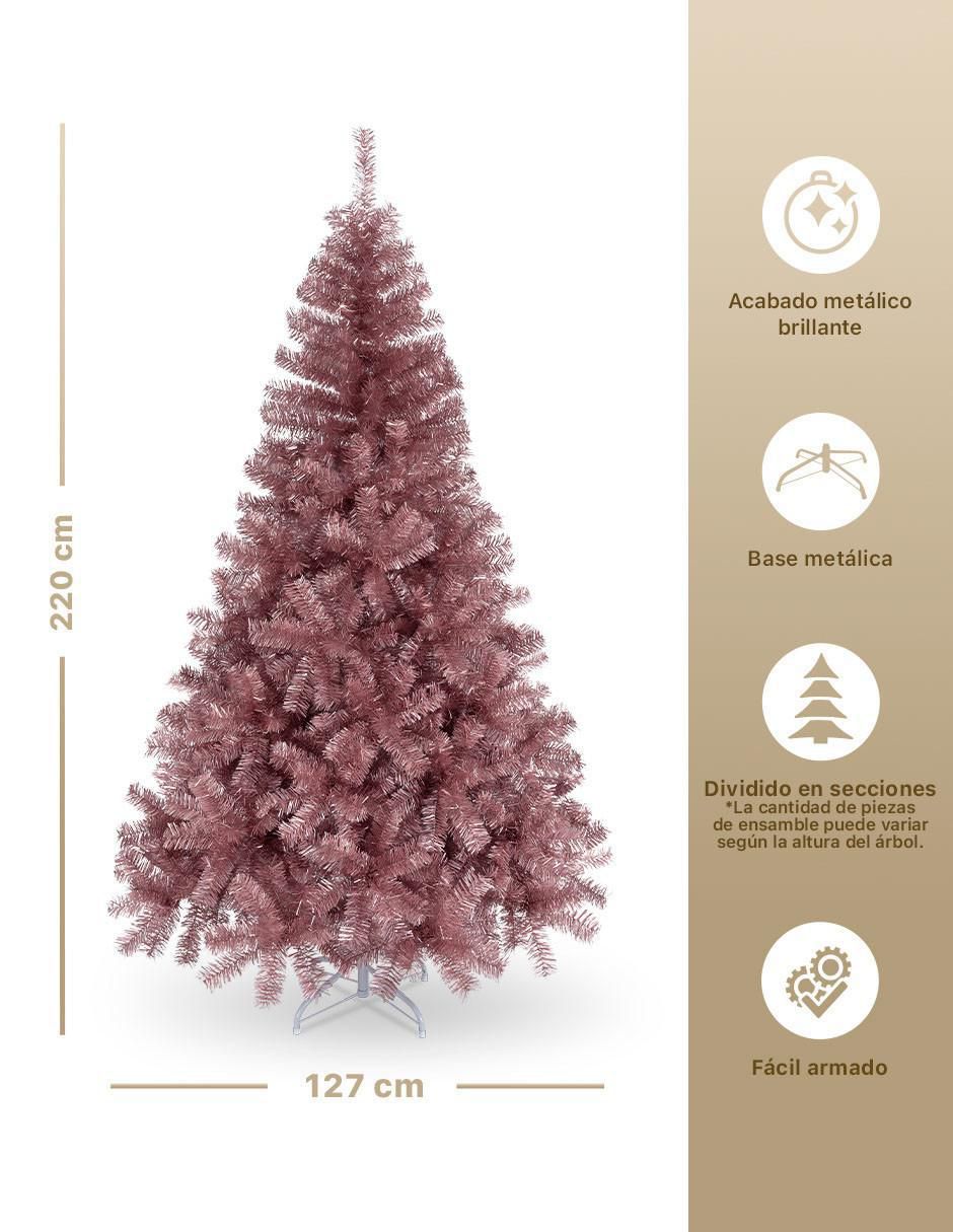 Árbol de navidad Oro Rosa de plástico 7