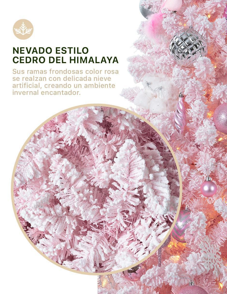 Árbol de navidad Rosa Nevado 2