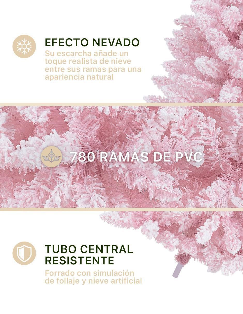 Árbol de navidad Rosa Nevado 3
