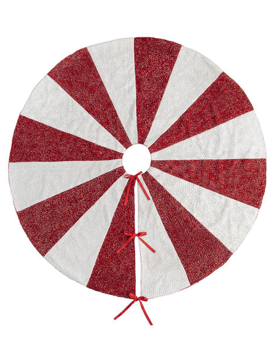 Pie de árbol estampado navideño 1