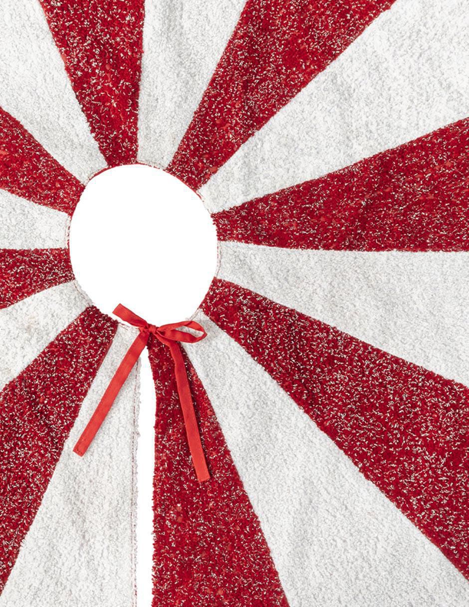 Pie de árbol estampado navideño 2
