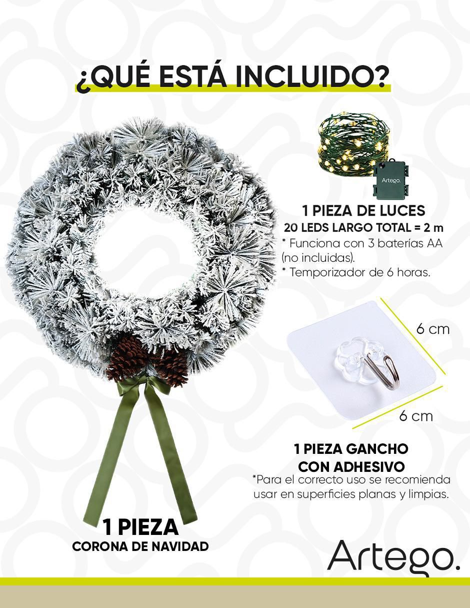 Corona navideña Mistletoe Iluminada 4
