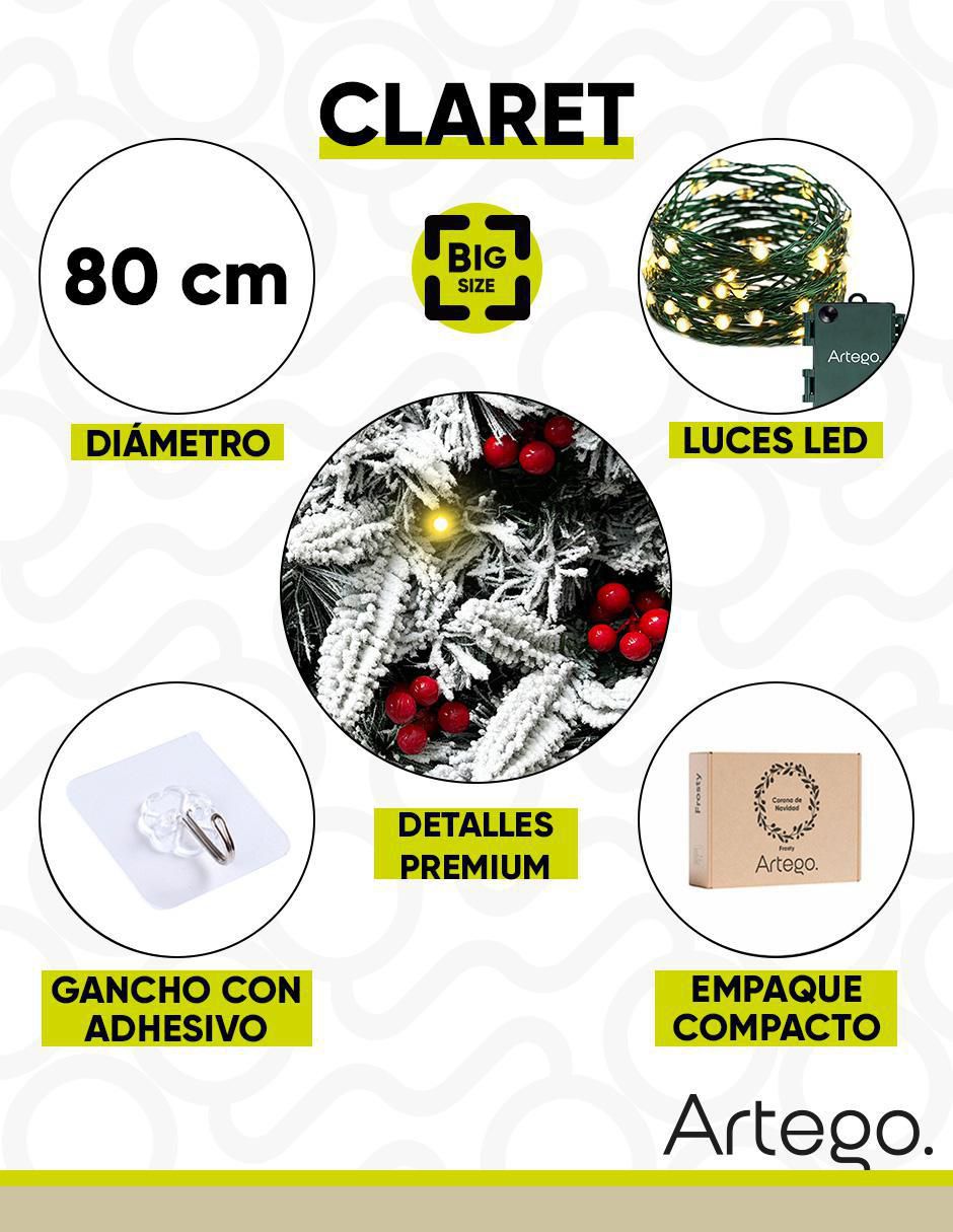 Corona navideña Claret 3