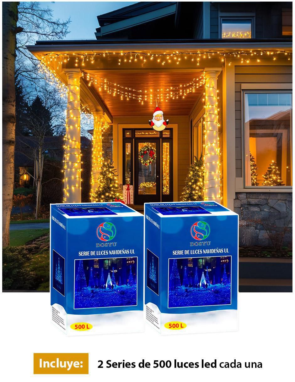 Set luces LED Dosyu Technology dy-ice500l-ul-2pzas con 1000 focos