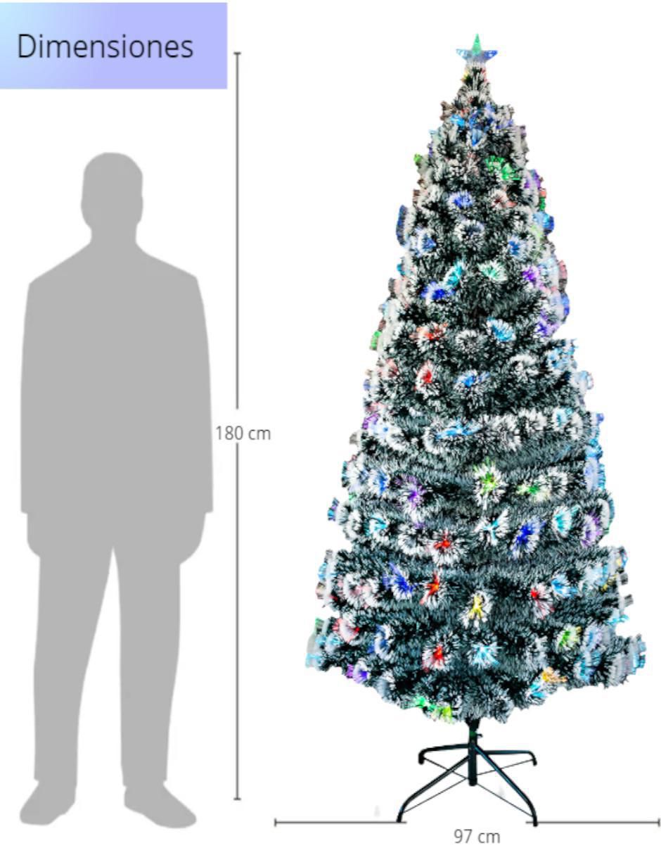 Árbol de navidad Ultrabrillante de plástico con 200 luces 6