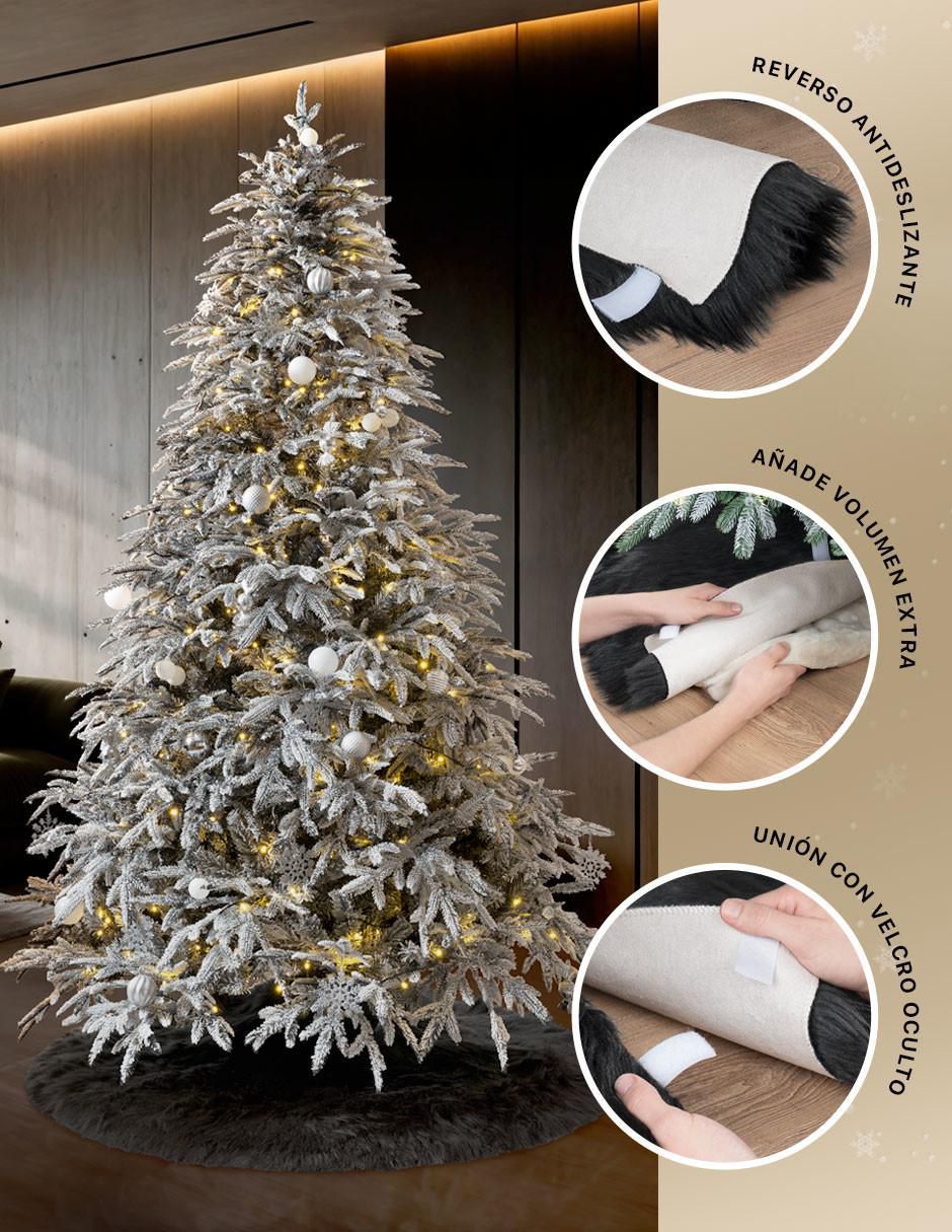 "pie de árbol" esquimal afelpado tipo piel "estampado" liso