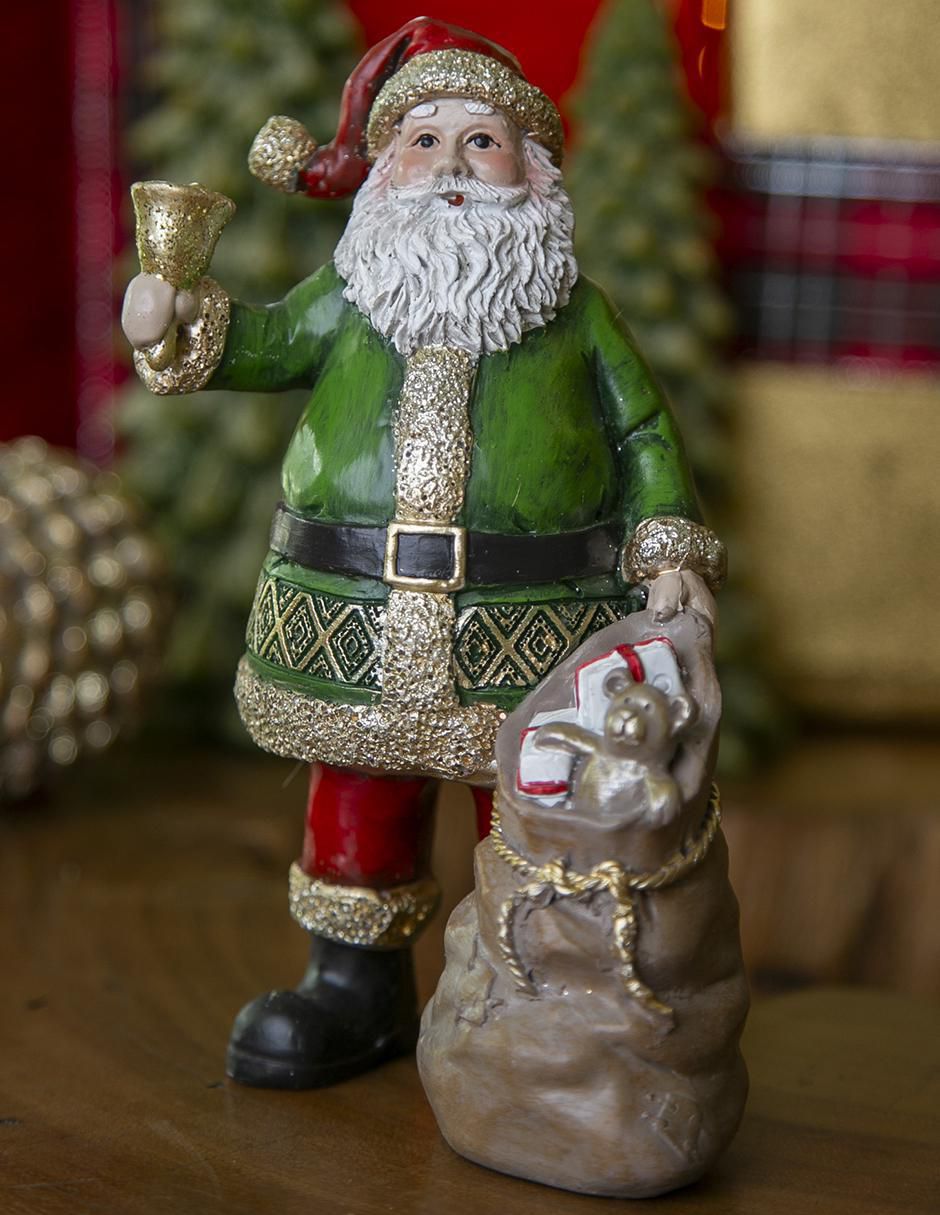 Figura decorativa de santa claus de resina 2