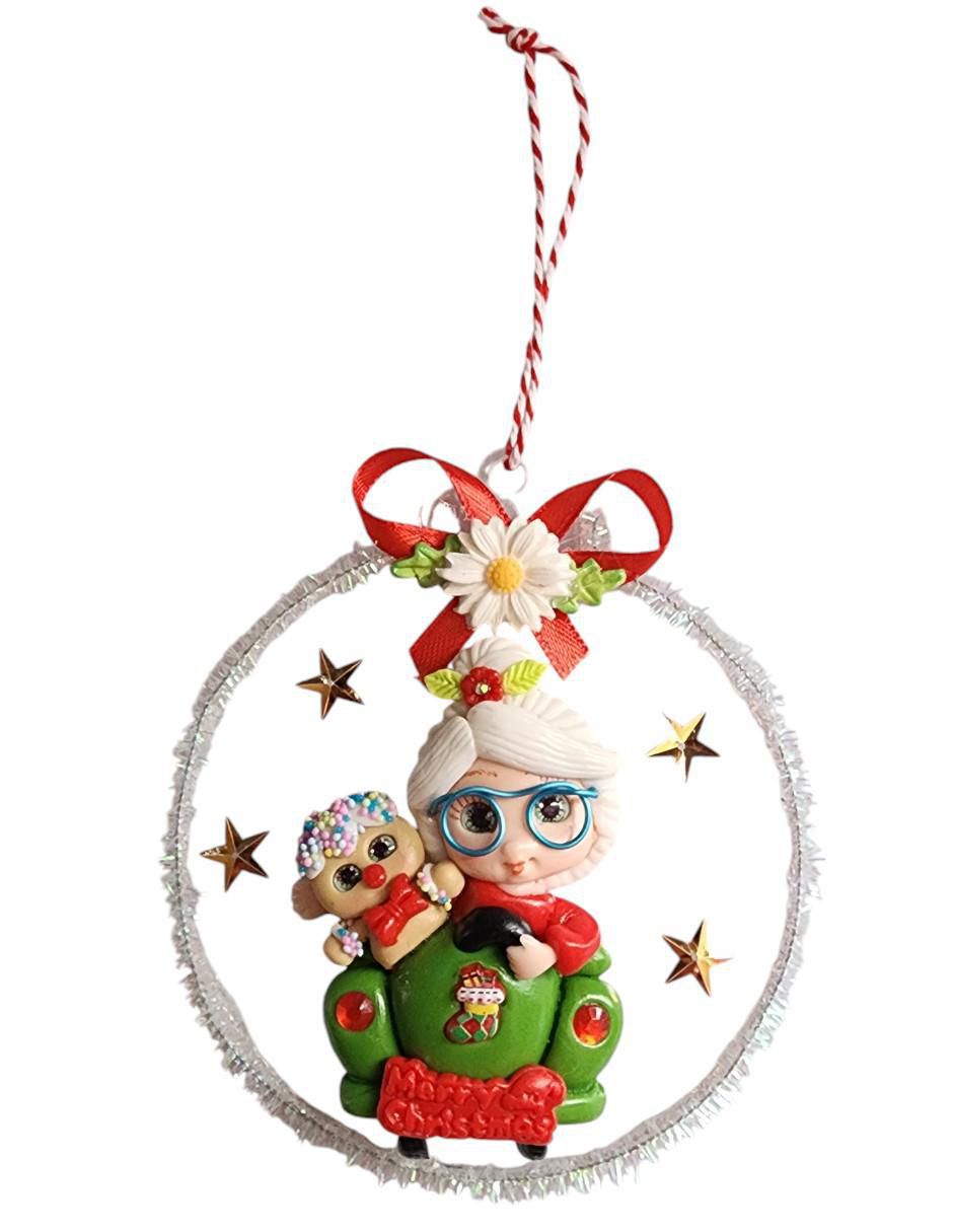 Set de esfera navideña Santa Claus y Abuelita con 5 piezas 4