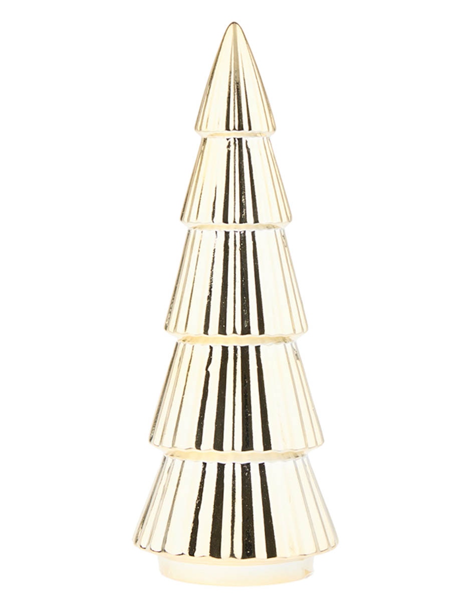 Figura decorativa de pino Navidad Roja de cerámica