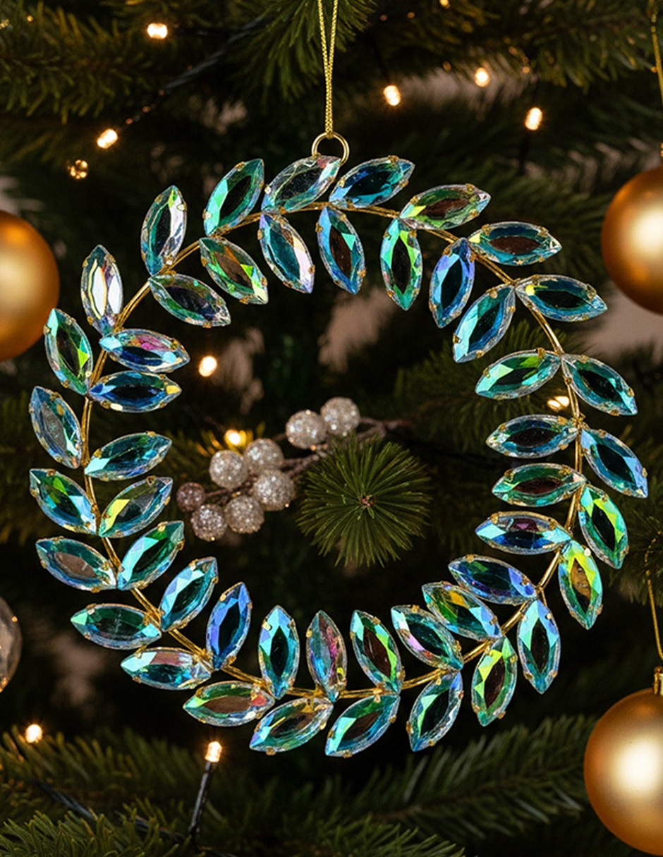 Ornamento navideño corona 4