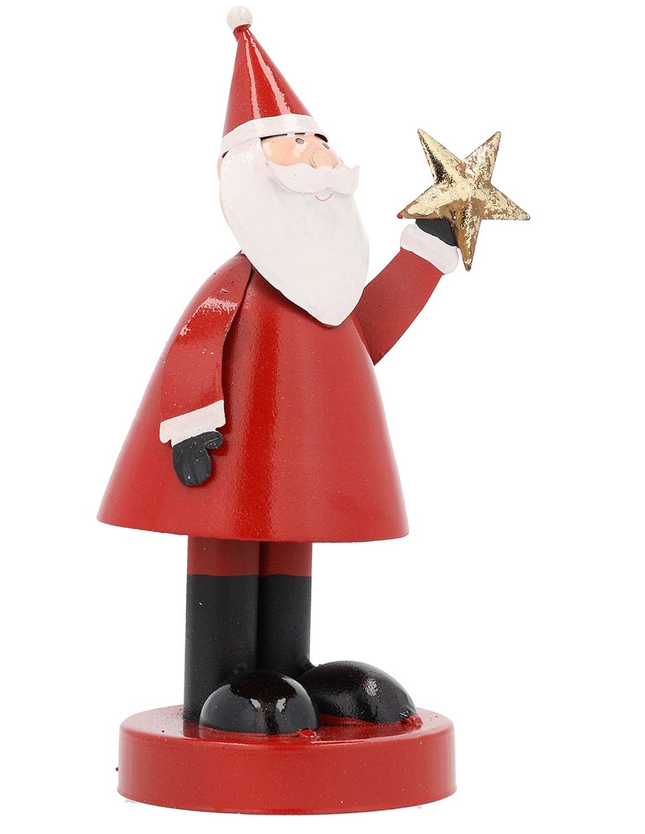 Figura decorativa de santa claus de metal 2
