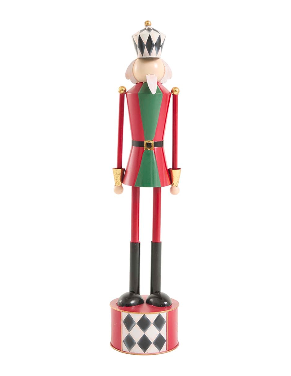 Figura decorativa de soldado Navidad de metal