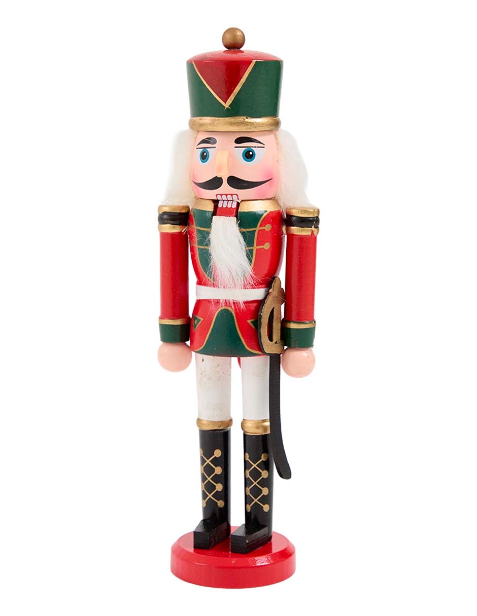Figura decorativa de cascanueces Navidad de madera 2