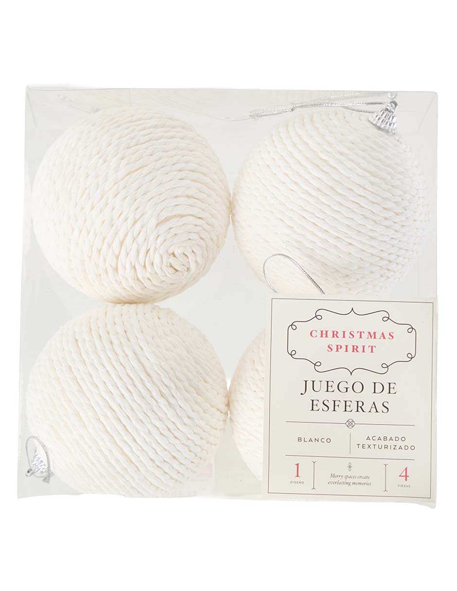 Set de esfera navideña Roja con 4 piezas 3