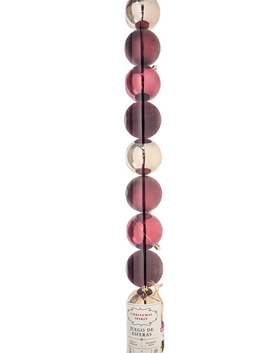 Set de esfera navideña con 10 piezas
