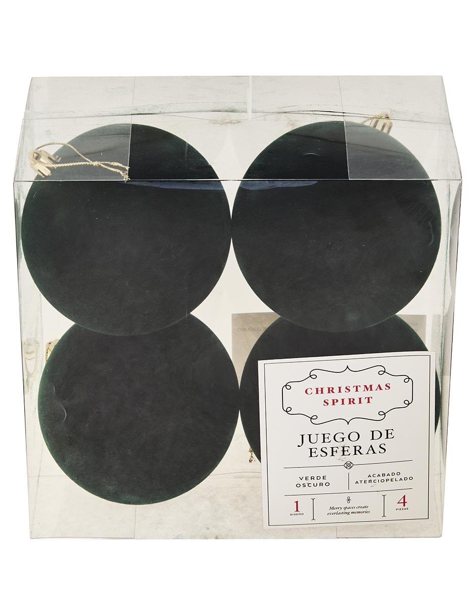 Set de esfera navideña con 4 piezas