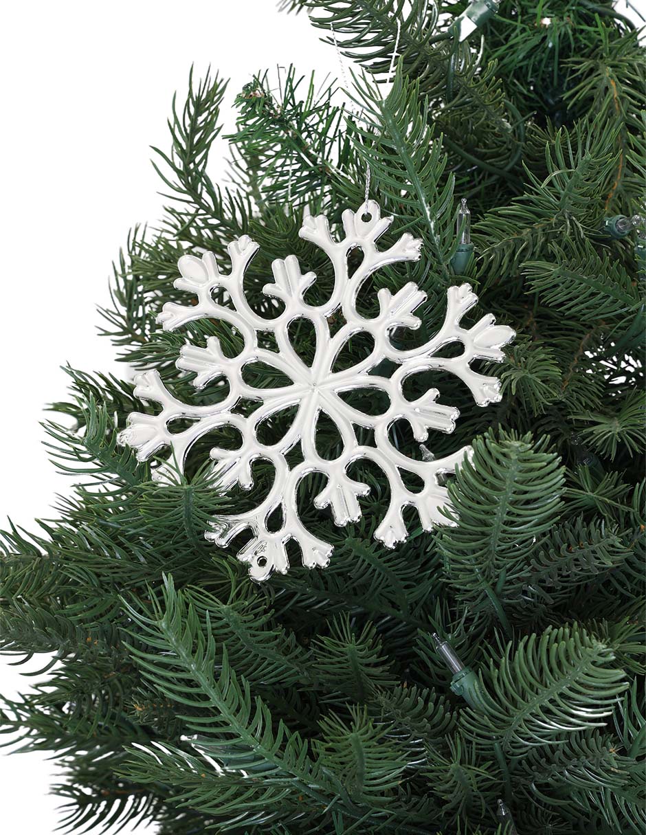 Ornamento navidad copo de nieve Metallic 5