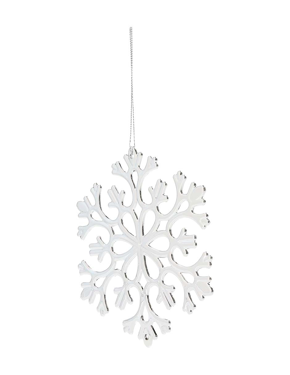 Ornamento navidad copo de nieve Metallic 2