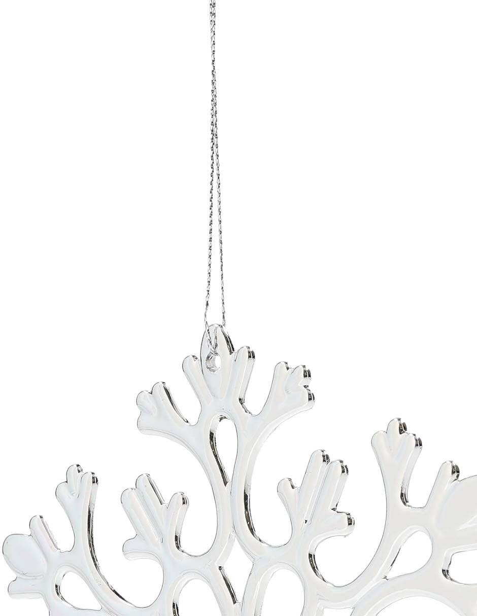 Ornamento navidad copo de nieve Metallic 4