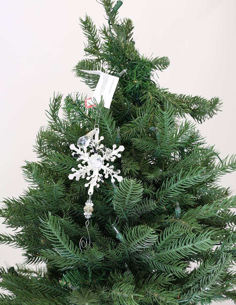 Ornamento navidad copo de nieve Metallic 5