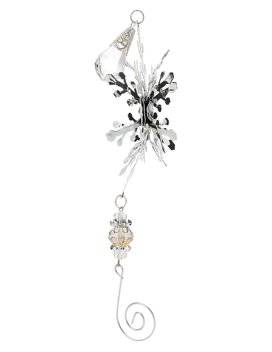 Ornamento navidad copo de nieve Metallic 2