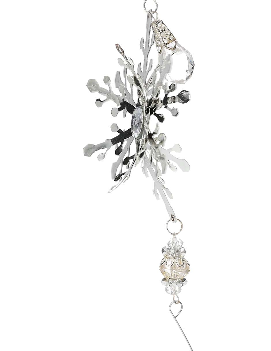 Ornamento navidad copo de nieve Metallic 4