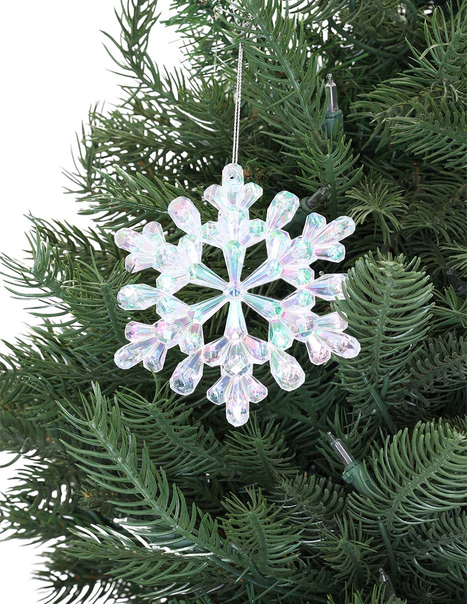 Ornamento navidad copo de nieve Metallic 5