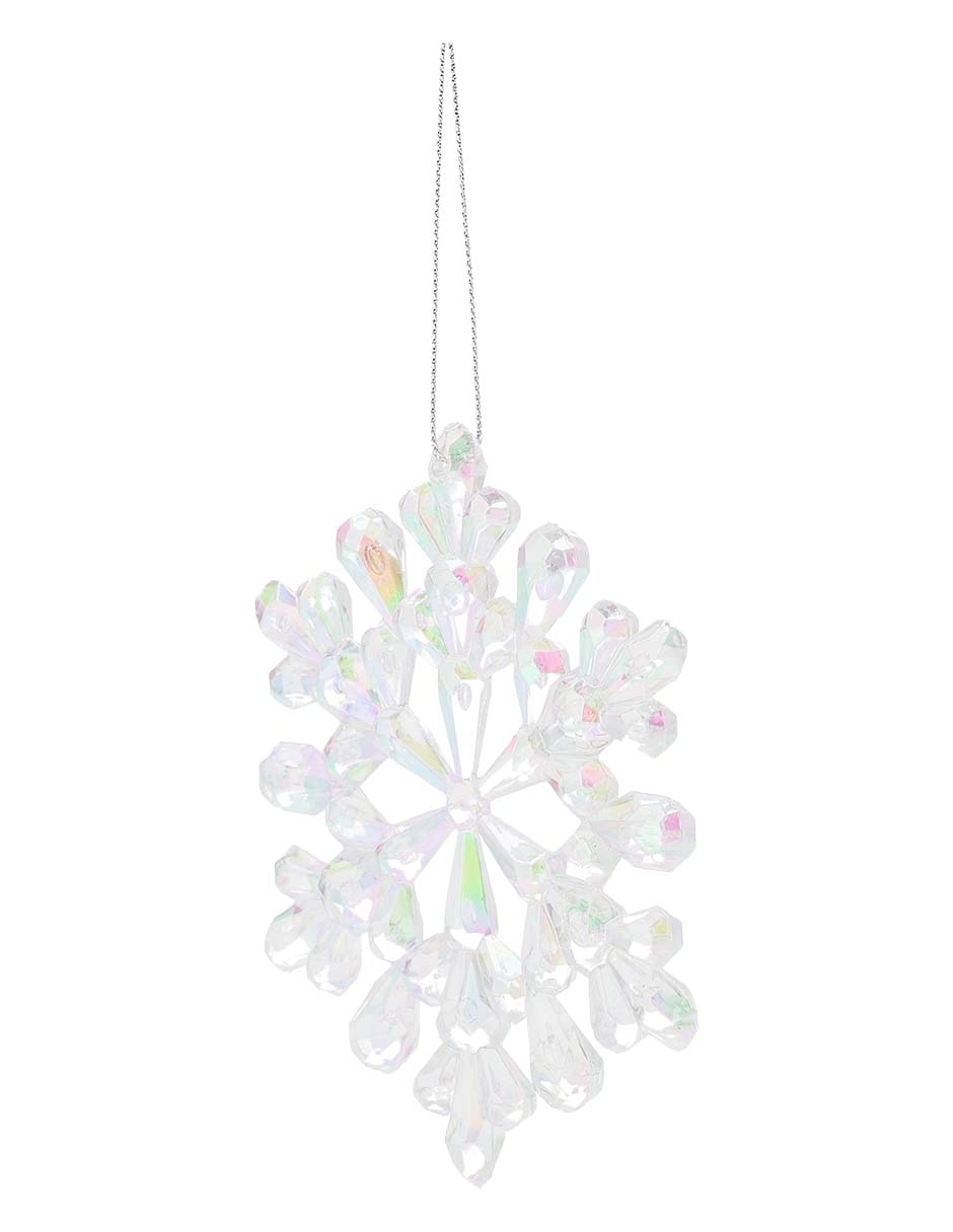 Ornamento navidad copo de nieve Metallic 2