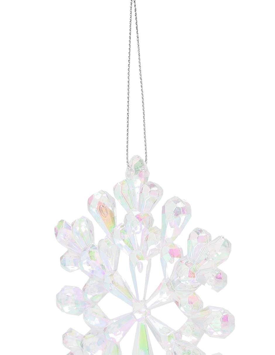 Ornamento navidad copo de nieve Metallic 4