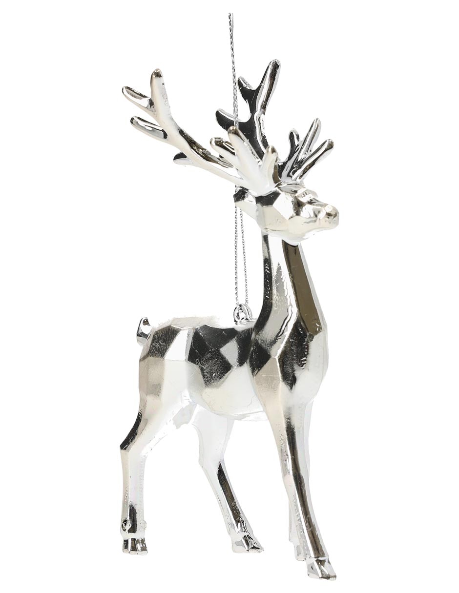Ornamento navidad reno metallic