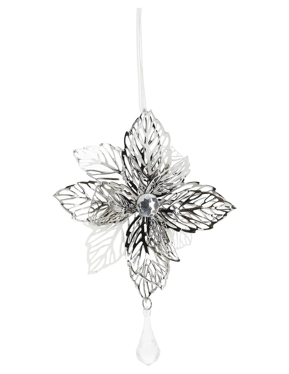 Ornamento navidad flor Metallic