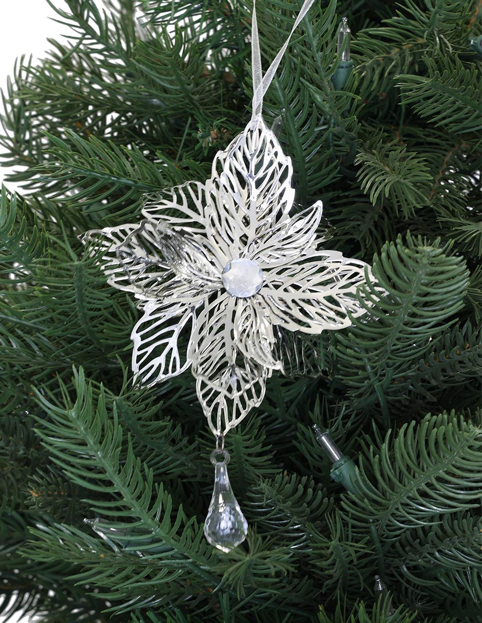 Ornamento navidad flor Metallic 5