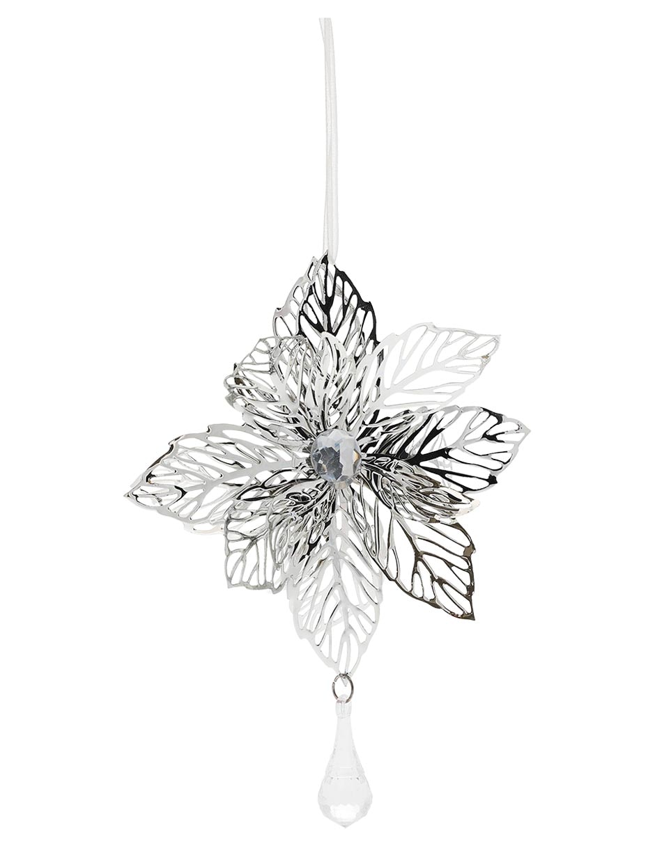 Ornamento navidad flor Metallic 2