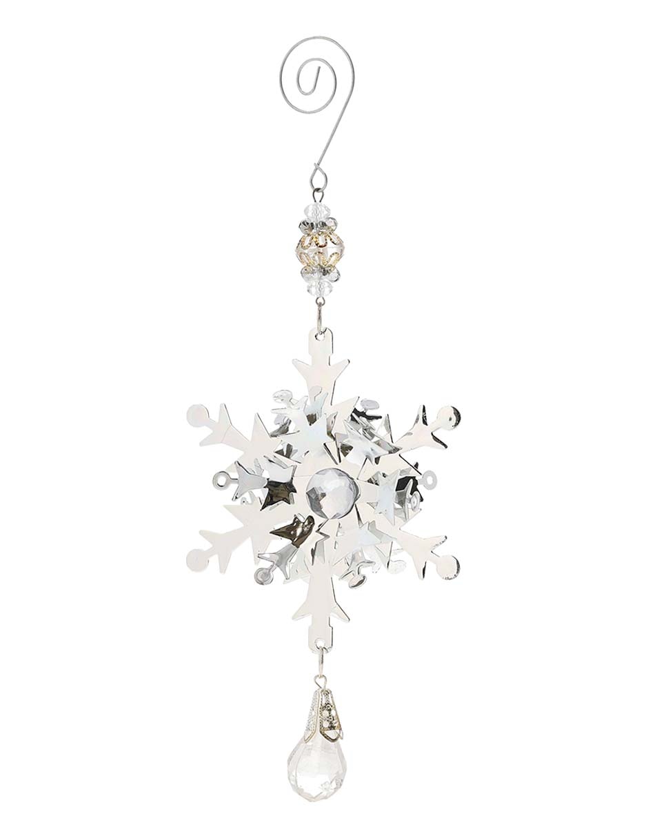 Ornamento navidad copo de nieve Metallic Ornamento navidad copo de nieve Metallic