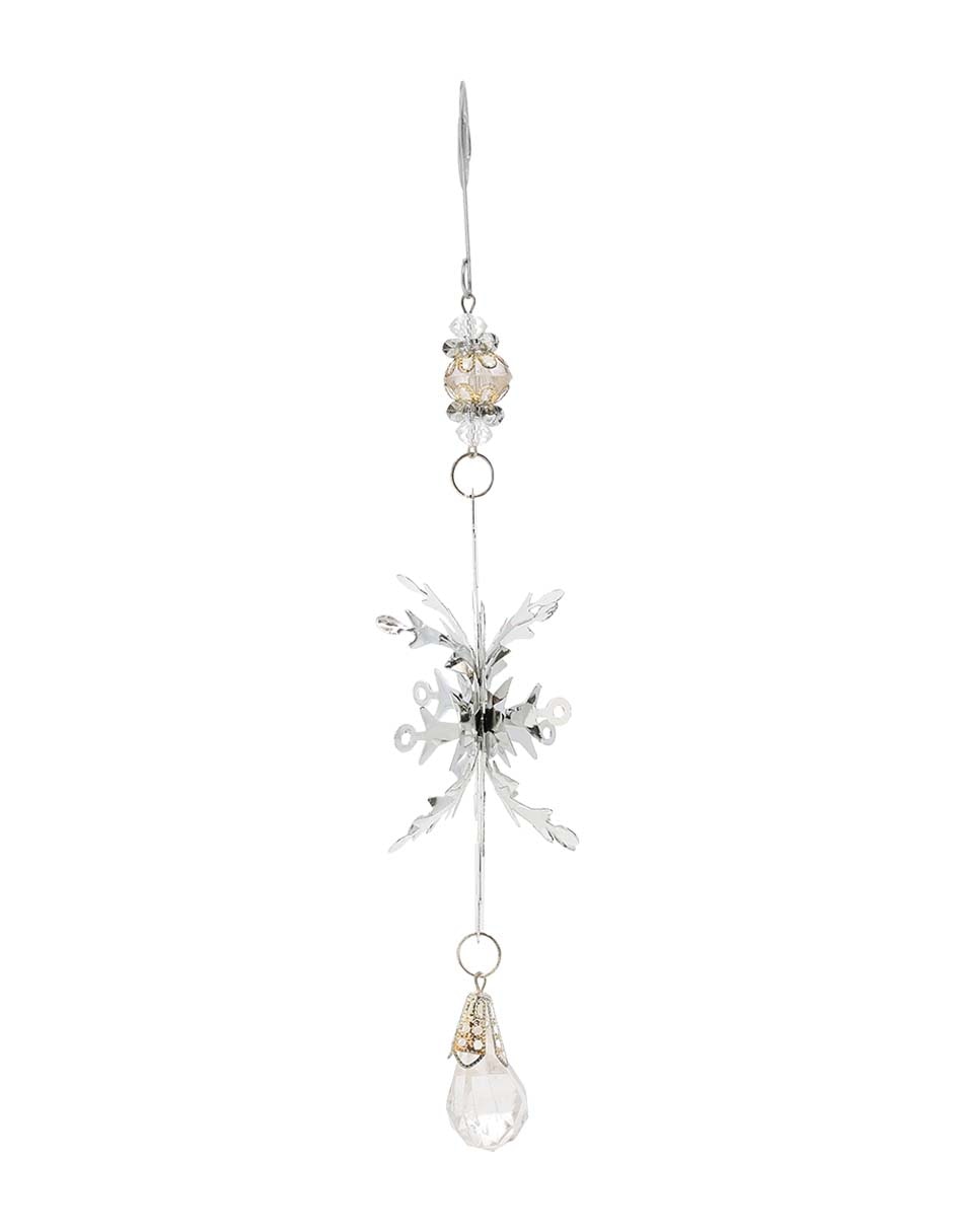 Ornamento navidad copo de nieve Metallic 4