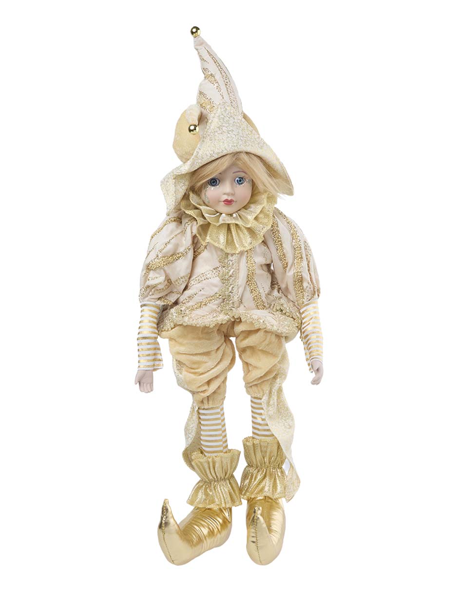 Figura decorativa de arlequín Navidad